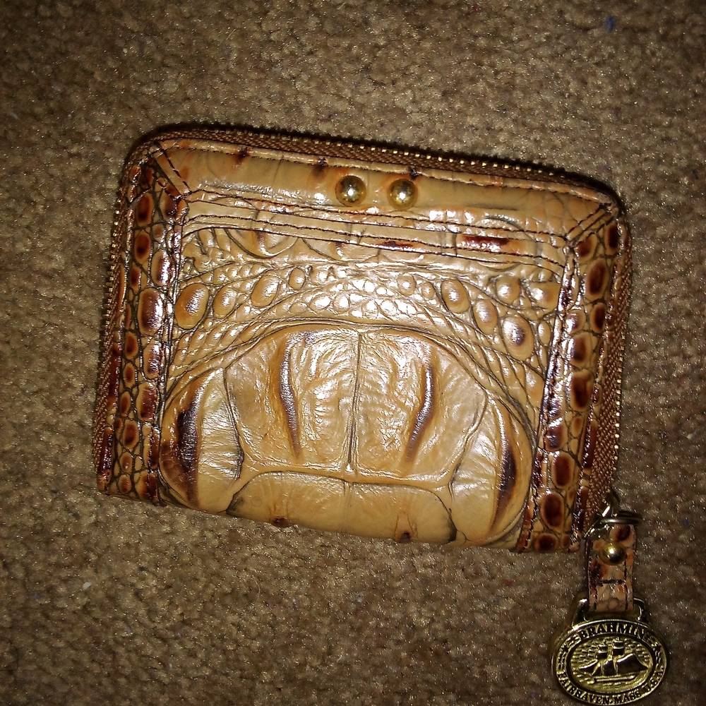 Brahmin Card Holder Toasted Almond